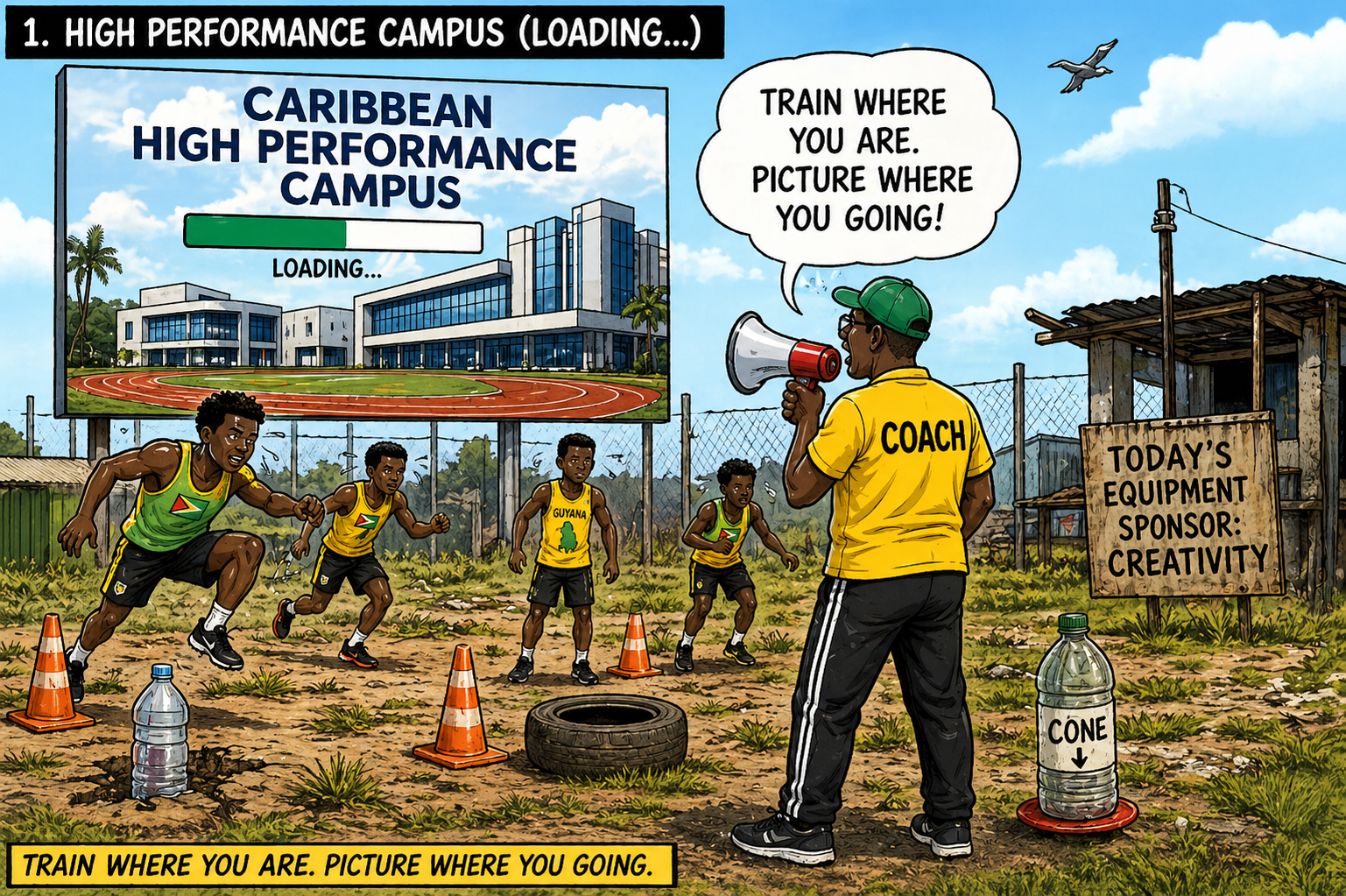 High Performance Campus Loading - sports cartoon