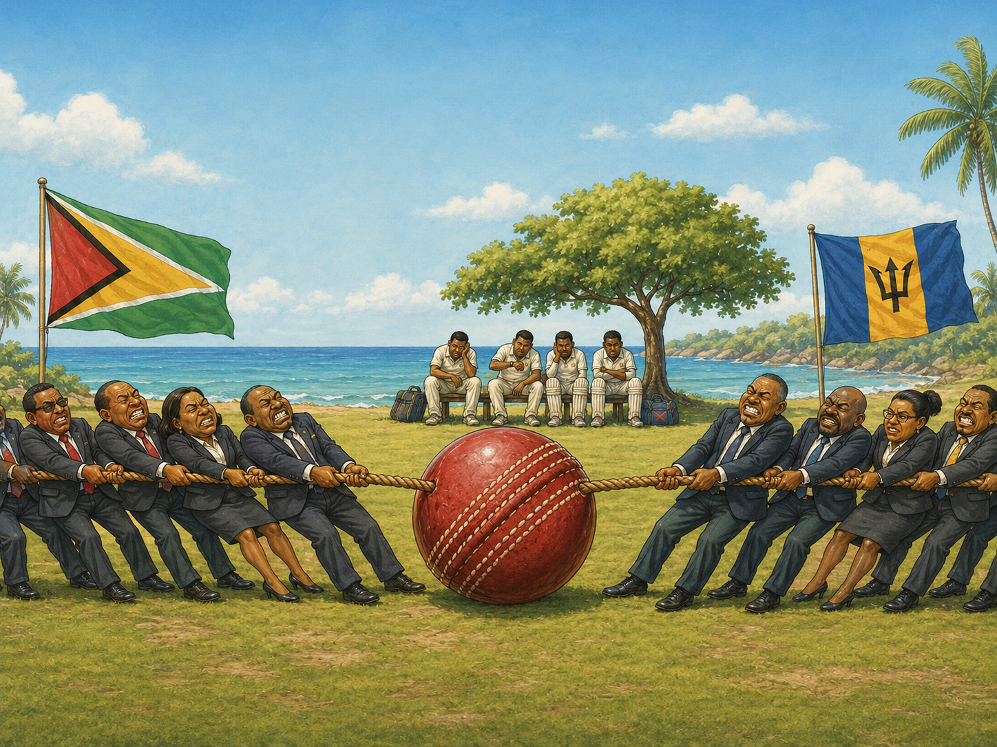 Sports cartoon: The Real Man of the Match
